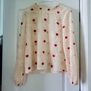 HEART FLOWY TOP SIZE MEDIUM